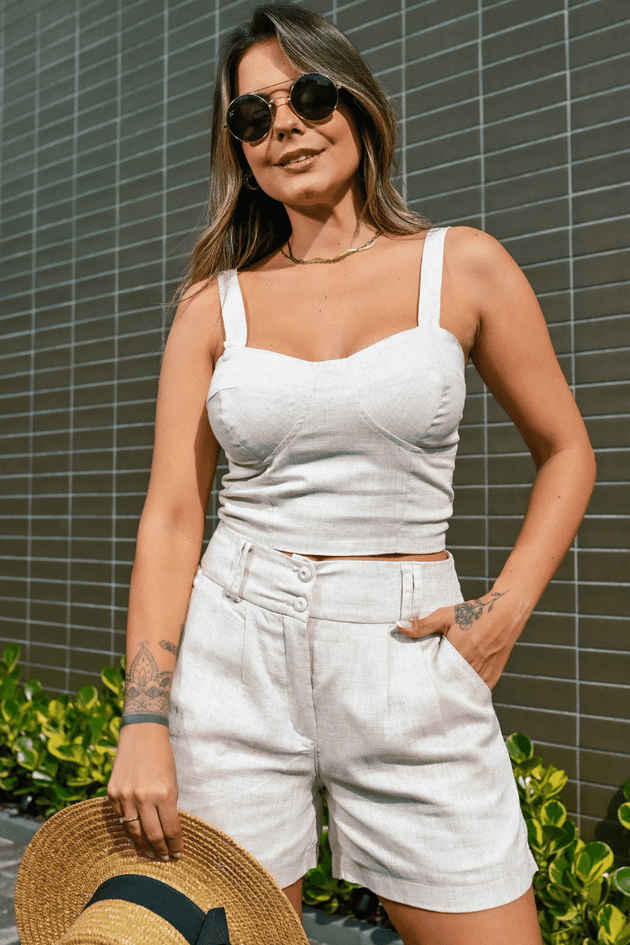 cropped de linho com lastex rosa prosa 5