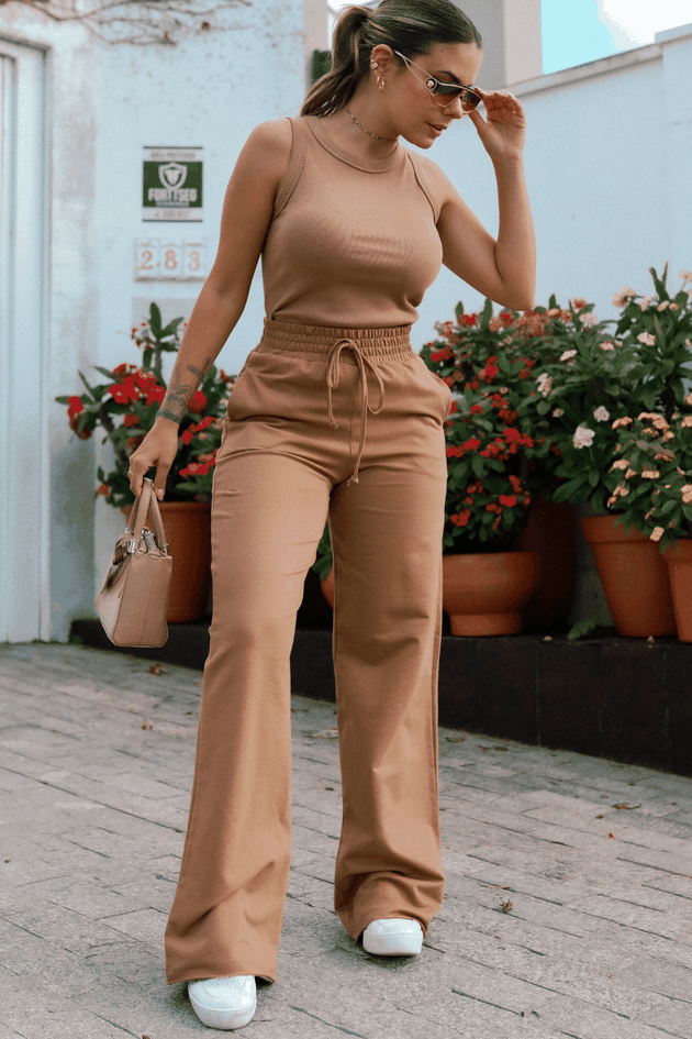 calca pantalona de moletinho feminina rosa prosa 13