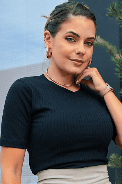 blusa canelada manga curta rosa prosa 9
