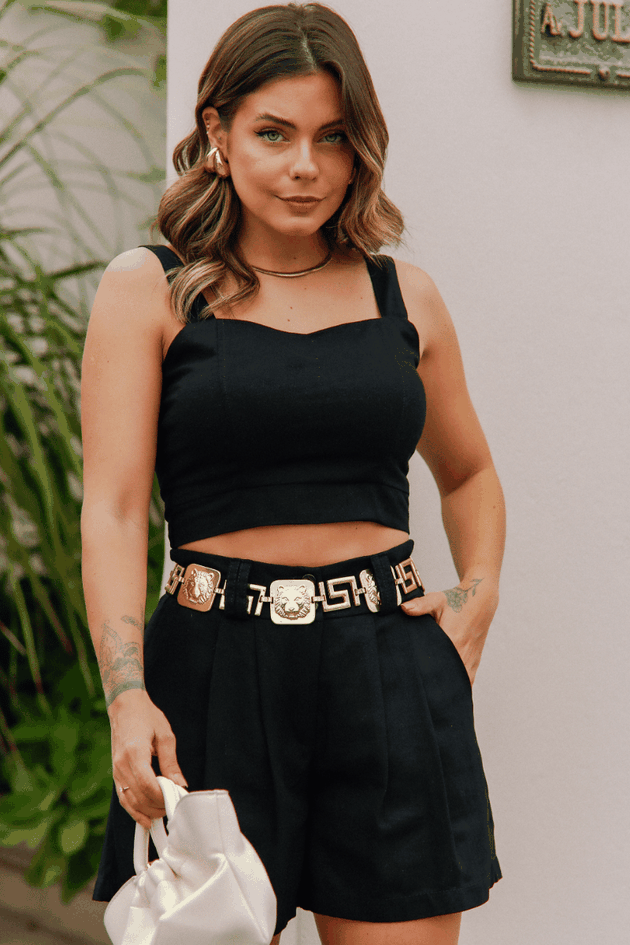 shorts de linho feminino cropped de linho rosa prosa 7