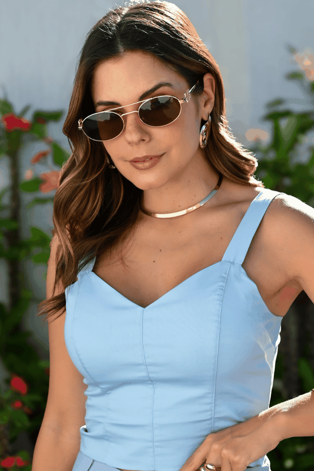 cropped tricoline short de linho feminino rosa prosa 17