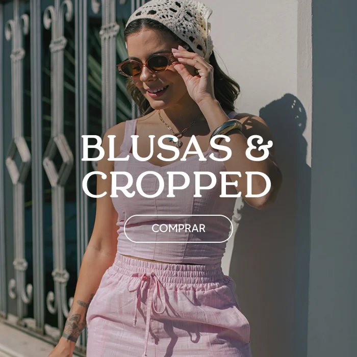 cat blusas cropped