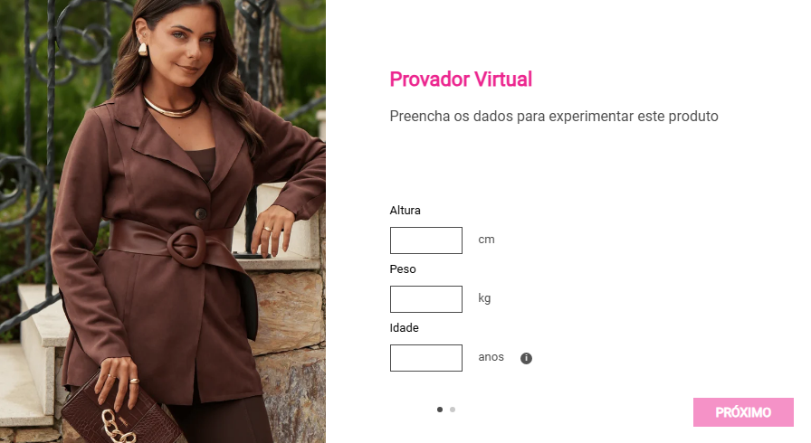 provador vistual rosa prosa